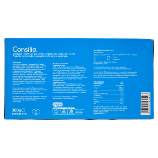 Consilia Sugo Pronto ai Frutti di Mare Surgelato 300 g