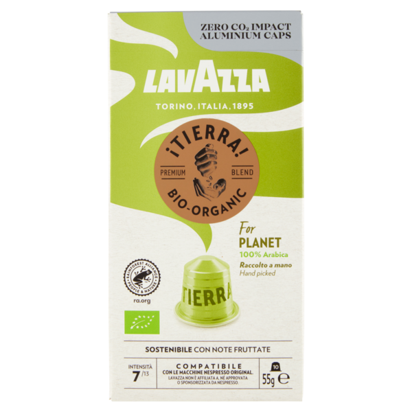 Lavazza iTierra! Bio-Organic For Planet Compatibile con Nespresso Original 10 Capsule 55 g