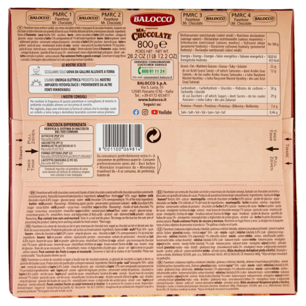 Balocco Panettone Mr. Chocolate 800 g