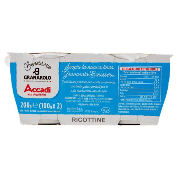 Accadì Benessere Ricottine 2 x 100 g