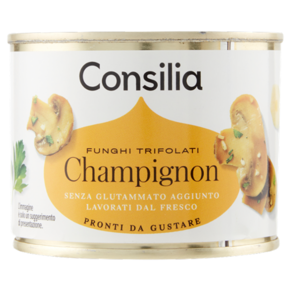 Consilia Funghi Champignon Trifolati in Olio di Semi di Girasole 180 g