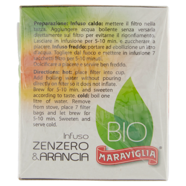 Maraviglia Bio Infuso Zenzero & Arancia 15 buste filtro 35 g