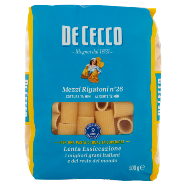 De Cecco Mezzi Rigatoni n°26 500 g