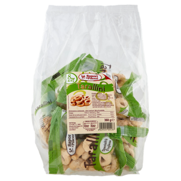 Sapori & Piaceri Tarallini 8 pezzi 360 g