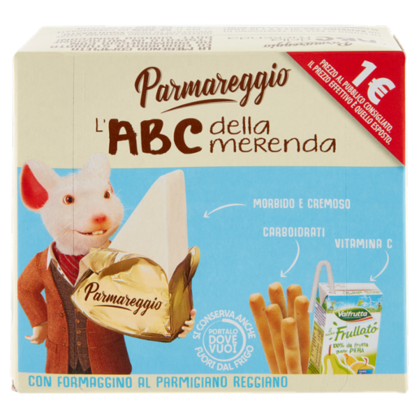 Parmareggio l'ABC della merenda con Formaggino al Parmigiano Reggiano
