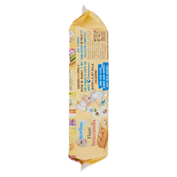 Mulino Bianco Flauti Stracciatella Merenda con 100% Latte Fresco Italiano 8 pezzi 280g