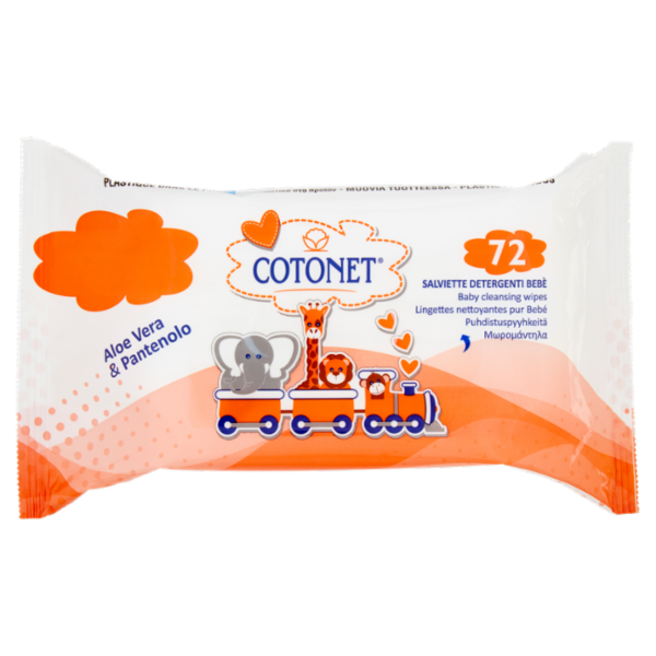 Cotonet Salviette Detergenti Bebè Aloe Vera & Pantenolo 72 pz