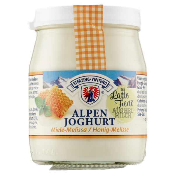 Sterzing Vipiteno Alpenjoghurt Miele-Melissa da Latte Fieno 150 g