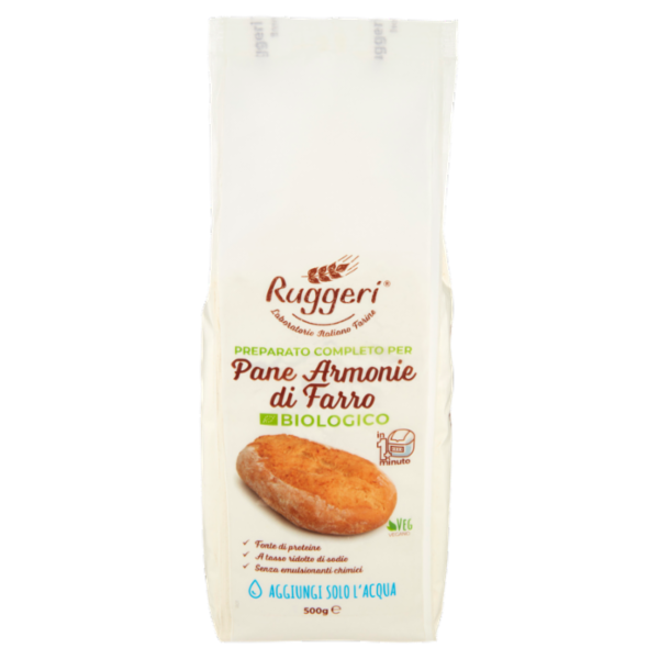 Ruggeri Preparato Completo per Pane Armonie di Farro Biologico 500 g