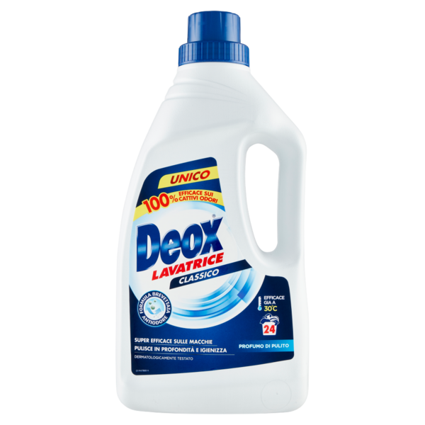 Deox Lavatrice Classico Profumo di Pulito, 24 lav, 1200 ml