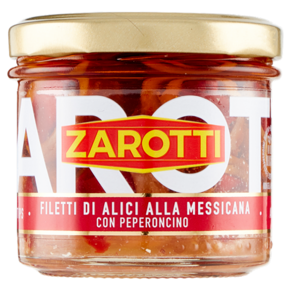 Zarotti Filetti di Alici alla Messicana con Peperoncino in Olio Delicato 110 g