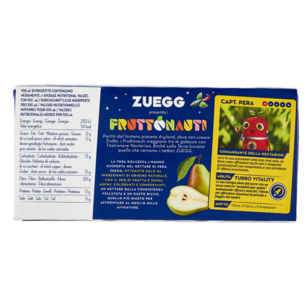 Zuegg Solo Ingredienti naturali* Succo e Polpa di Pera 3 x 200 ml
