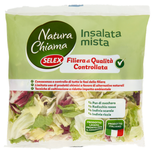 Selex Natura Chiama Insalata Mista Lavata e Pronta per il Consumo 200 g