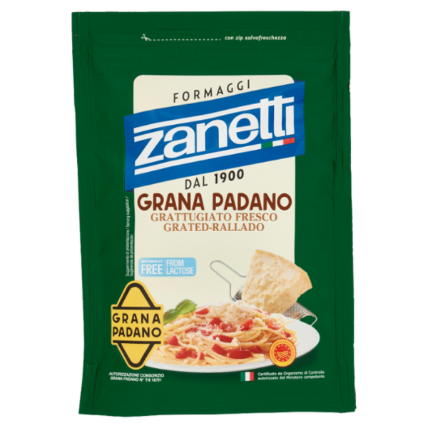 Zanetti Grana Padano Grattugiato Fresco DOP 100 g