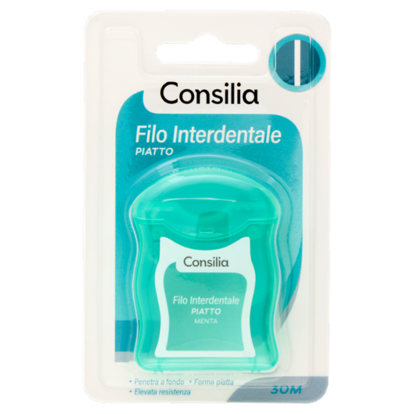 Consilia Filo Interdentale Cerato Piatto Menta 30 m
