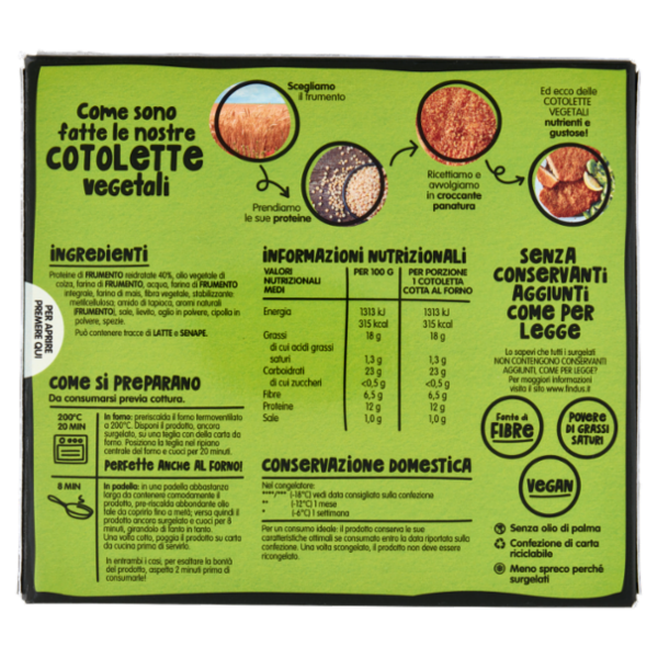 Findus Green Cuisine Cotolette Vegetali 200 g