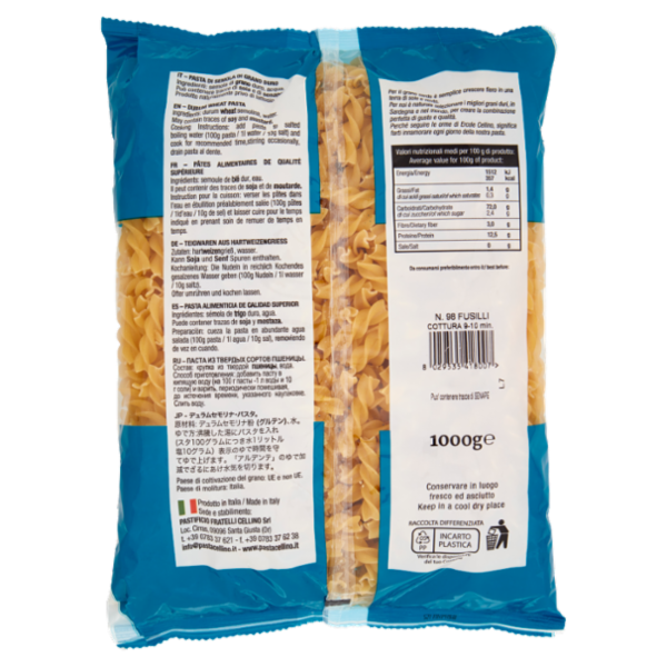 F.lli Cellino N. 98 Fusilli 1000 g