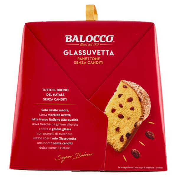 Balocco Glassuvetta Panettone Senza Canditi 750 g