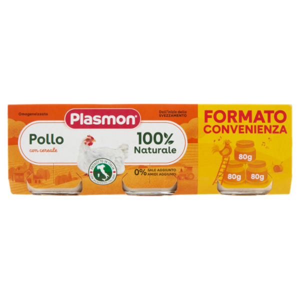 Plasmon Omogeneizzato Pollo con cereale 3 x 80 g