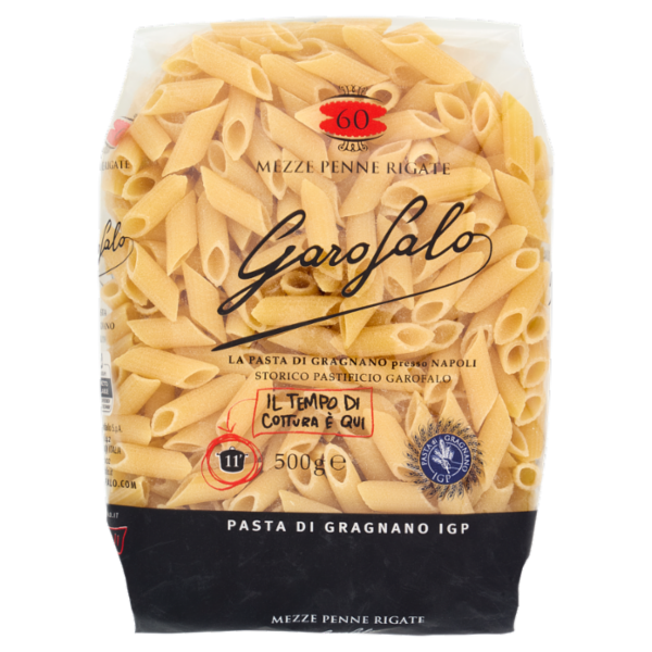 Garofalo Mezze Penne Rigate 60 Pasta di Gragnano IGP 500 g