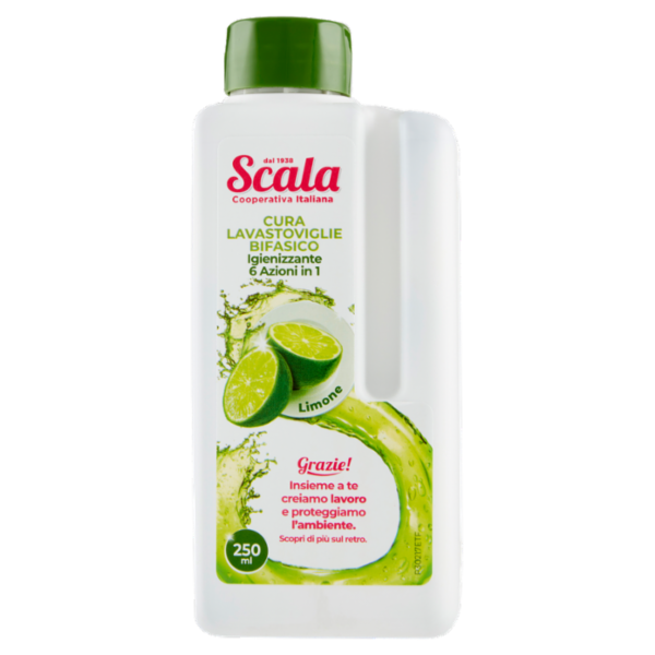 Scala Cura Lavastoviglie Bifasico Igienizzante 6 Azioni in 1 Limone 250 ml