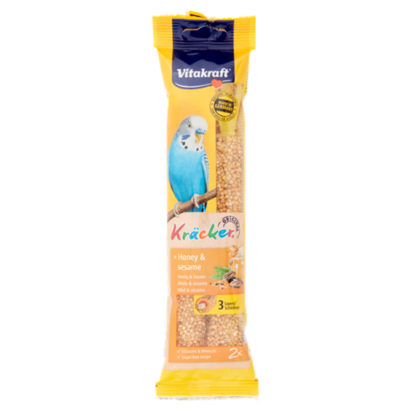 Vitakraft Kräcker Original + Miele & sesamo pappagallini ondulati 2 pezzi 60 g