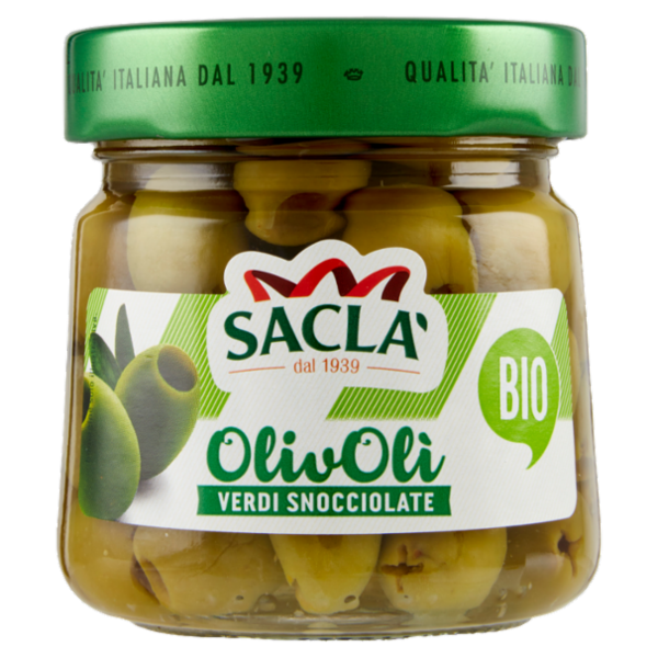 Saclà Bio OlivOlì Verdi Snocciolate 185 g