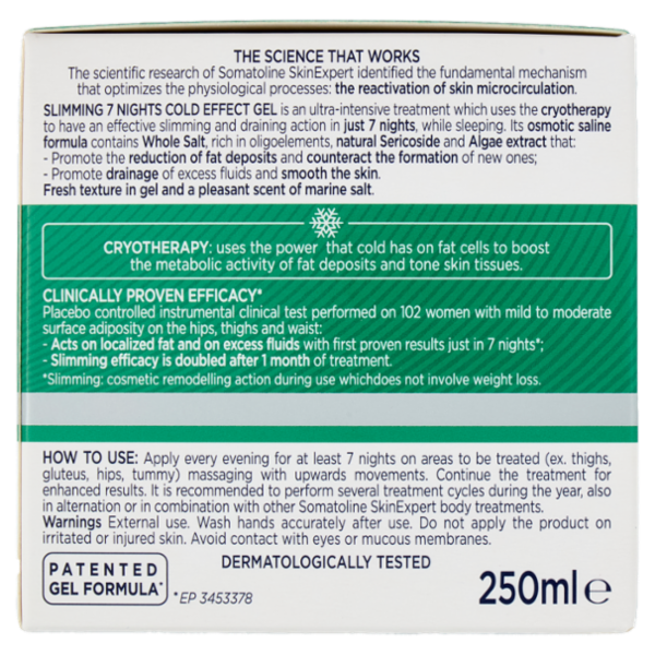 Somatoline SkinExpert Snellente 7 Notti Gel Effetto Fresco 250 ml