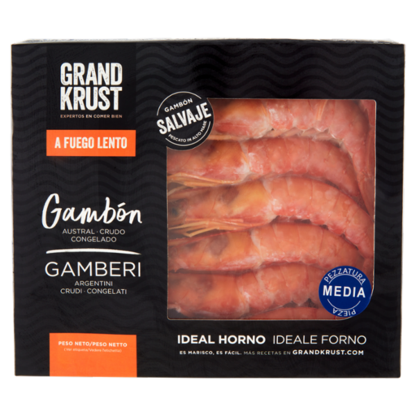 Grand Krust Gamberi Argentini Crudi Congelati Pezzatura Media 400 g