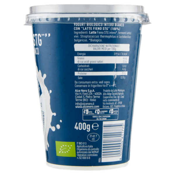 alce nero Yogurt con 