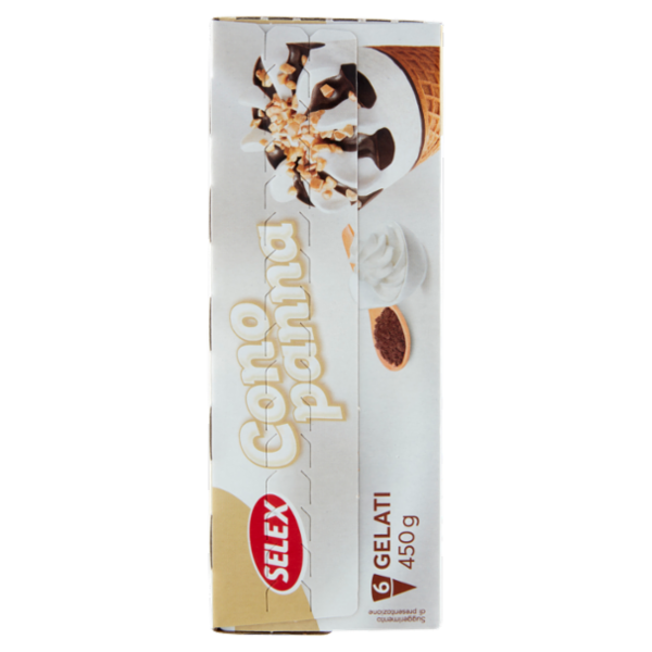 Selex 6 Coni di Gelato Panna 450 g