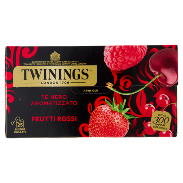 Twinings Tè nero aromatizzato Frutti Rossi 25 x 2 g
