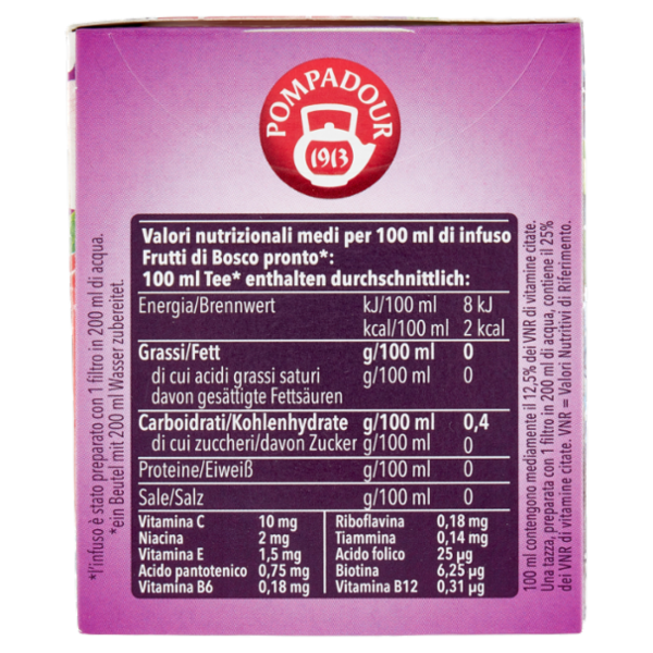 Pompadour Infuso Frutti di Bosco e Vitamine bustine 20 x 3 g