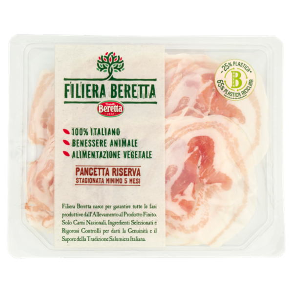 Fratelli Beretta Filiera Beretta Pancetta Riserva Stagionata Minimo 5 Mesi 90 g