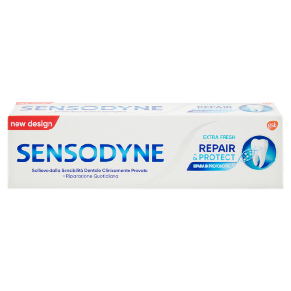 Sensodyne dentifricio repair&protect extra fresh con formulazione a base di calcio 75ml