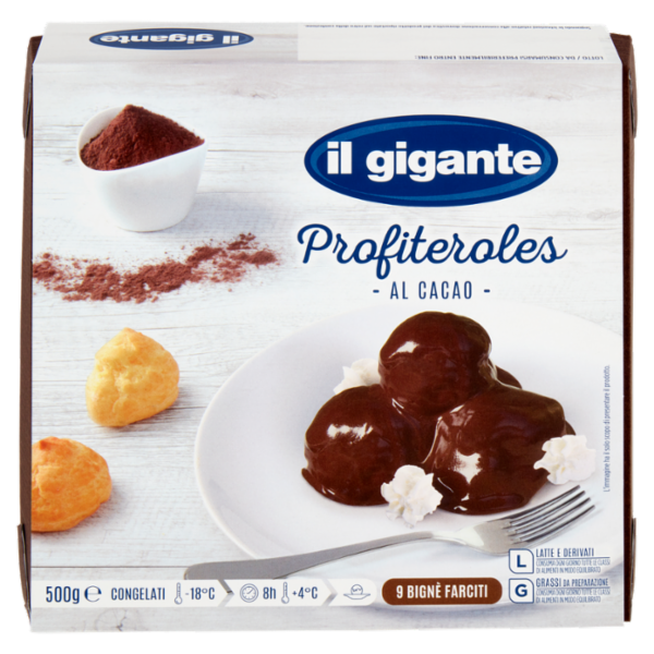 IL GIGANTE Profiteroles al Cacao Congelati 500 g