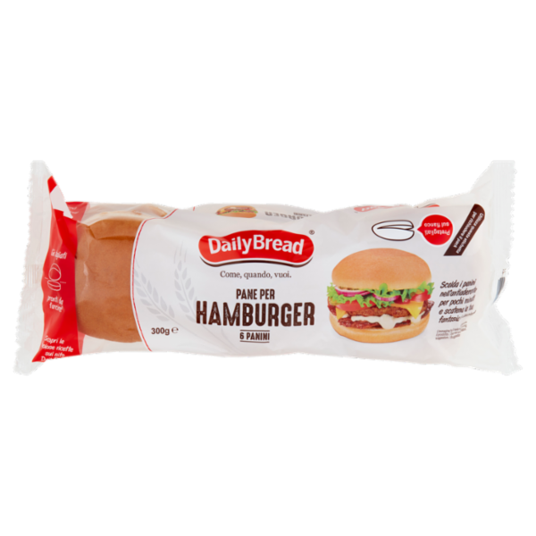 DailyBread Pane per Hamburger Panini 6 x 50 g