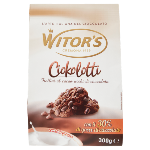 Witor's Ciokolotti Frollini al cacao ricchi di cioccolato 300 g