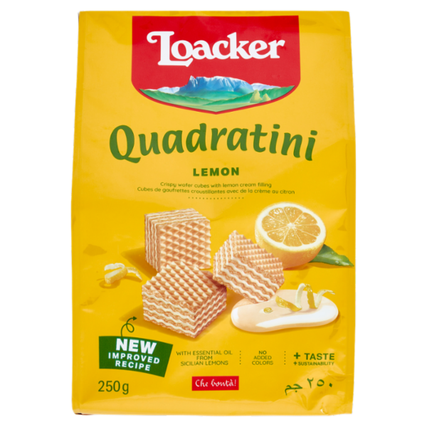 Loacker Wafer Quadratini Lemon con crema al limone wafers 250 g