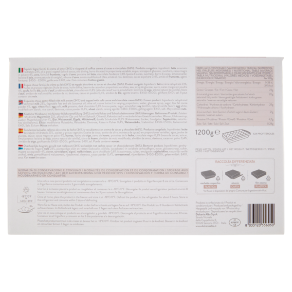 Dolcerialba Profiteroles Cacao 24 Profiteroles 1200 g