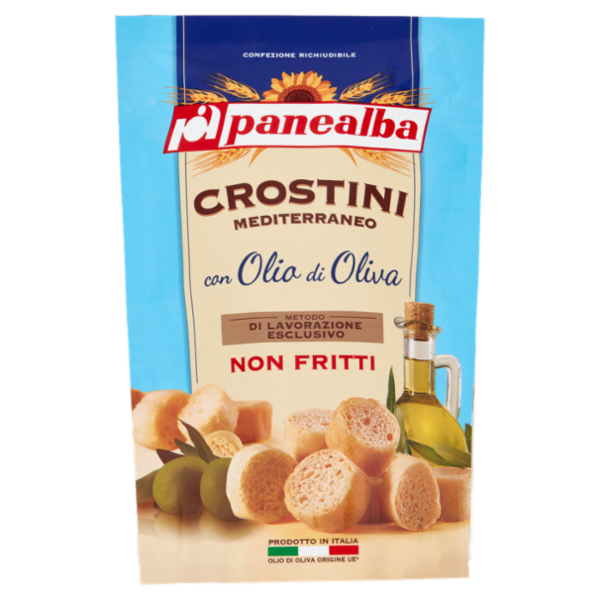 panealba Crostini Mediterraneo con Olio di Oliva 100 g