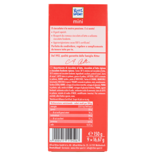 Ritter Sport mini Colourful Variety 9 x 16,67 g