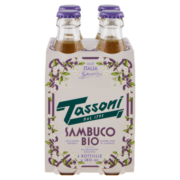 Tassoni Sambuco Bio 4 x 180 ml