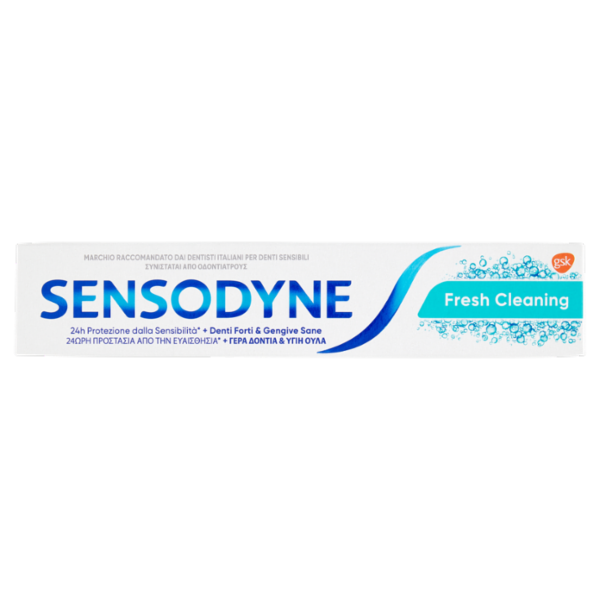 Sensodyne Dentifricio Fresh Cleaning per Denti Sensibili Gengive Sane Gusto Mentolato 75 ml