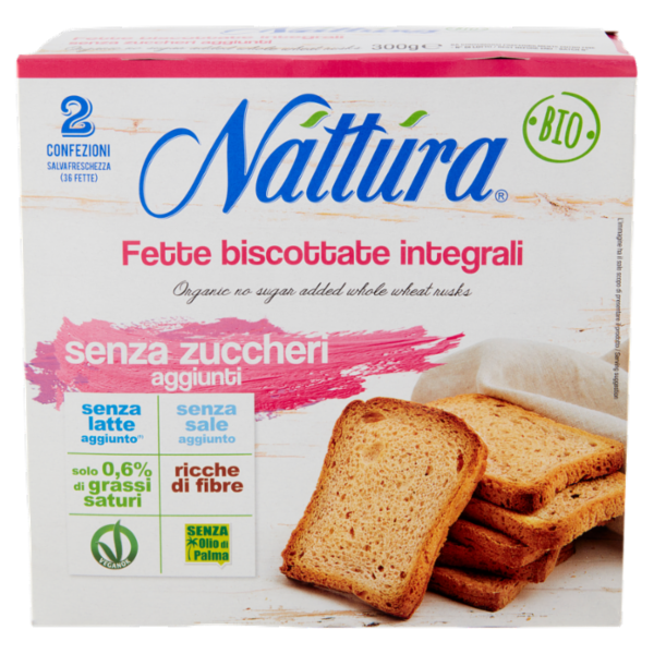 Náttúra Fette biscottate integrali senza zuccheri aggiunti Bio 300 g