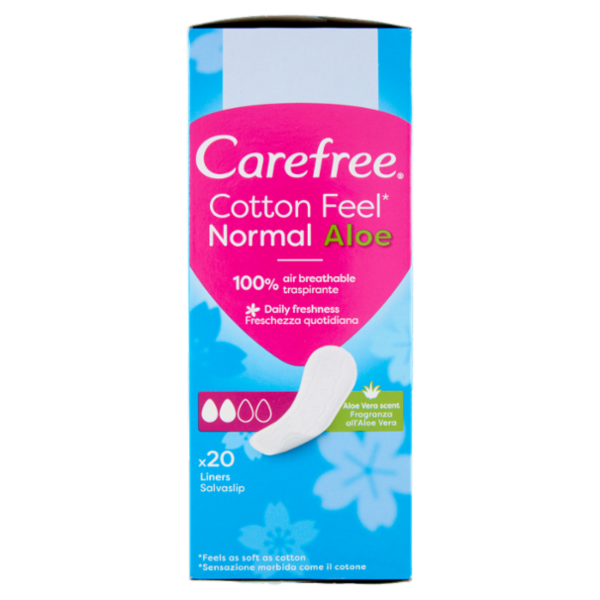 Carefree Cotton Feel* Normal Aloe Fragranza all'Aloe Vera Salvaslip 20 pz