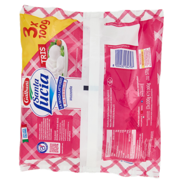 Galbani Santa Lucia Mozzarella la Senza Lattosio 3 x 100 g