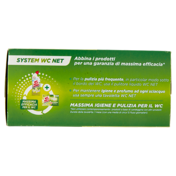 Wc Net - Tavoletta Profumoso 3 Effect, Detergente Igienizzante Solido WC, Lime Fresh, 4 Pezzi