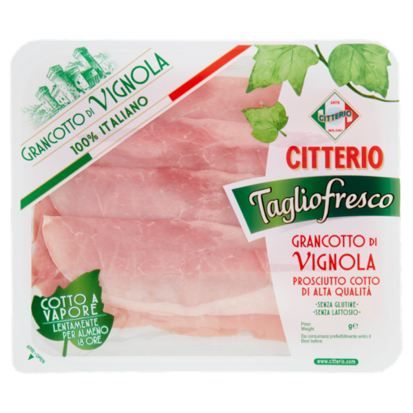 Citterio Tagliofresco Grancotto di Vignola Prosciutto Cotto di Alta Qualità 110 g