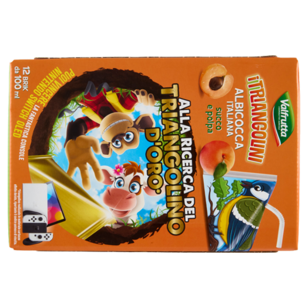 Valfrutta i Triangolini Albicocca Italiana succo e polpa Brik 12 x 100 ml